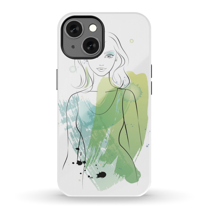 iPhone 13 StrongFit Watercolour girl by Martina