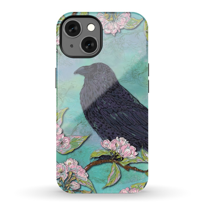 iPhone 13 StrongFit Raven & Apple Blossom by Lotti Brown
