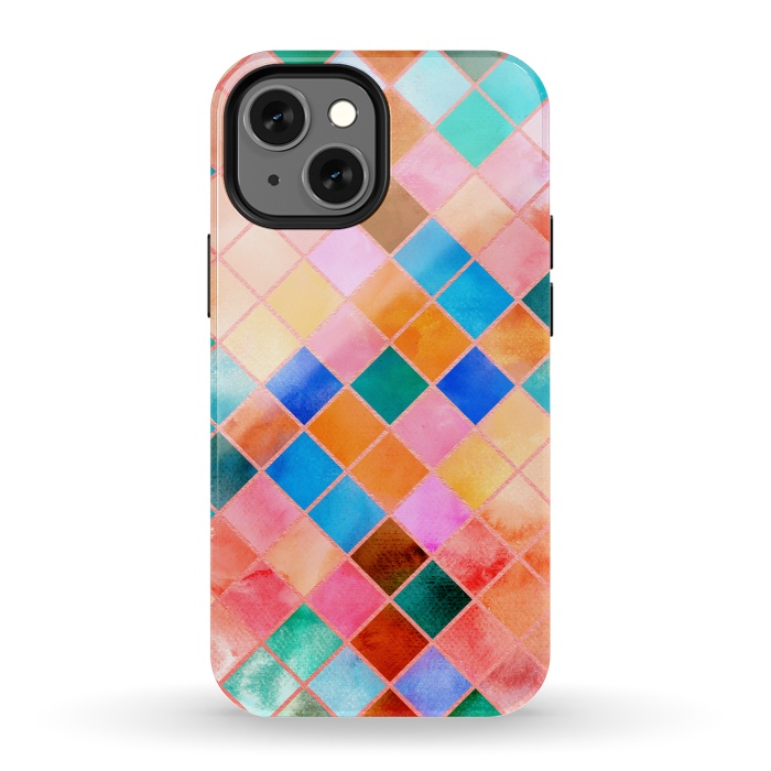 iPhone 13 mini StrongFit Stylish Watercolor Pattern by Art Design Works