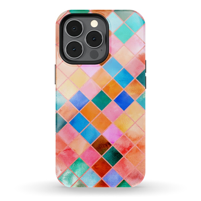 iPhone 13 pro StrongFit Stylish Watercolor Pattern by Art Design Works