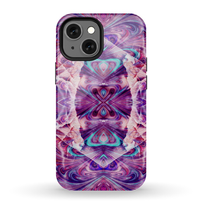 iPhone 13 mini StrongFit Psychedelic precious gemstone marble by Oana 