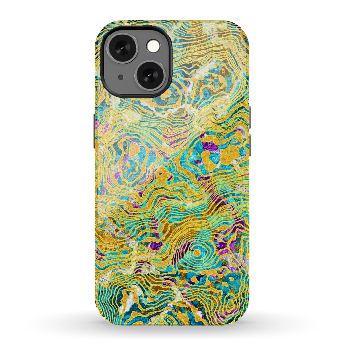 iPhone 13 StrongFit Abstract Colorful Marble by Art Design Works