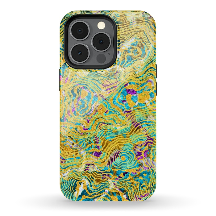 iPhone 13 pro StrongFit Abstract Colorful Marble by Art Design Works