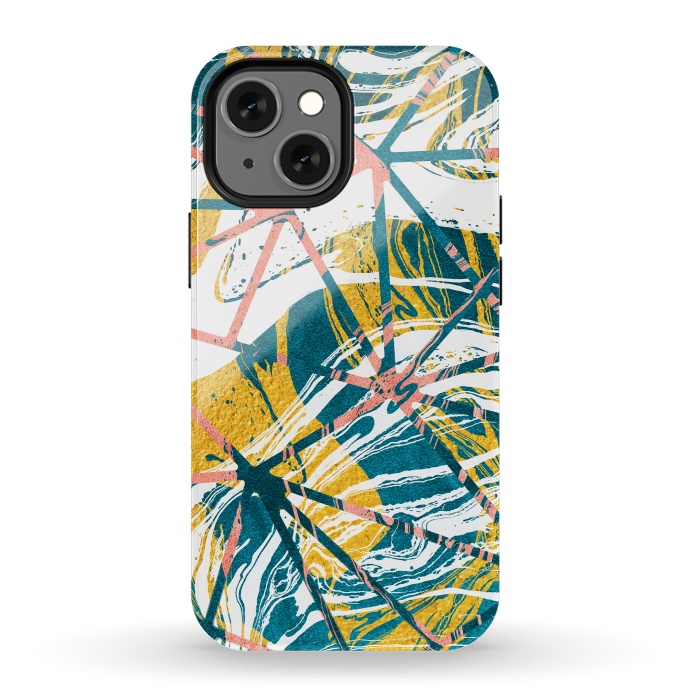 iPhone 13 mini StrongFit Abstract Marble Waves Pattern by Art Design Works