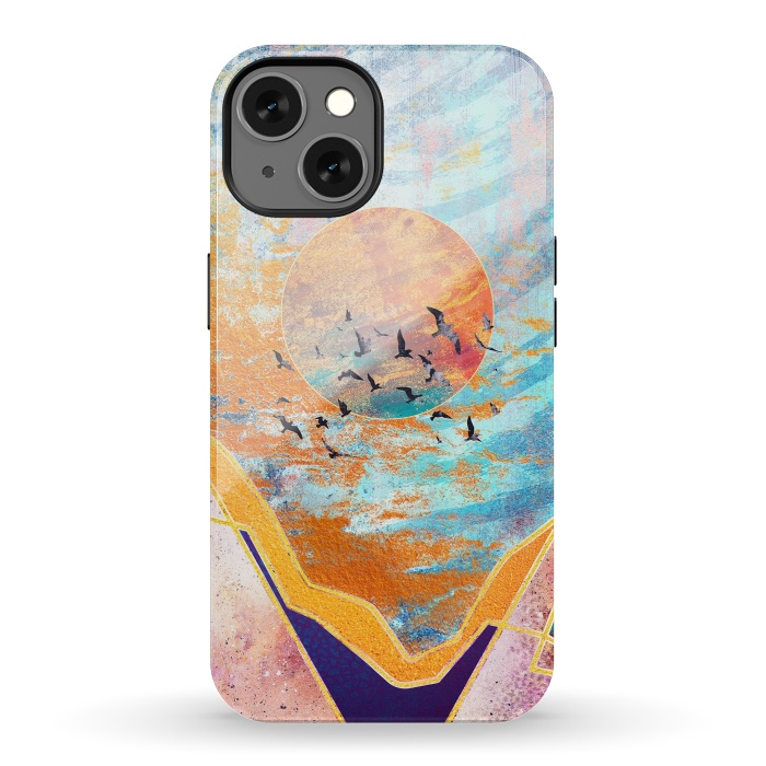 iPhone 13 StrongFit ABSTRACT SUNSET - ILLUSTRATION VI by Art Design Works