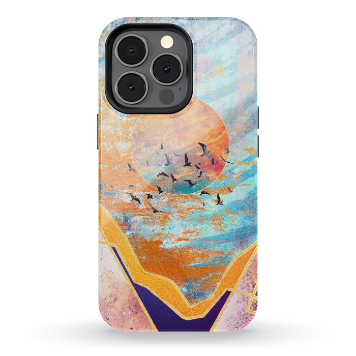 iPhone 13 pro StrongFit ABSTRACT SUNSET - ILLUSTRATION VI by Art Design Works