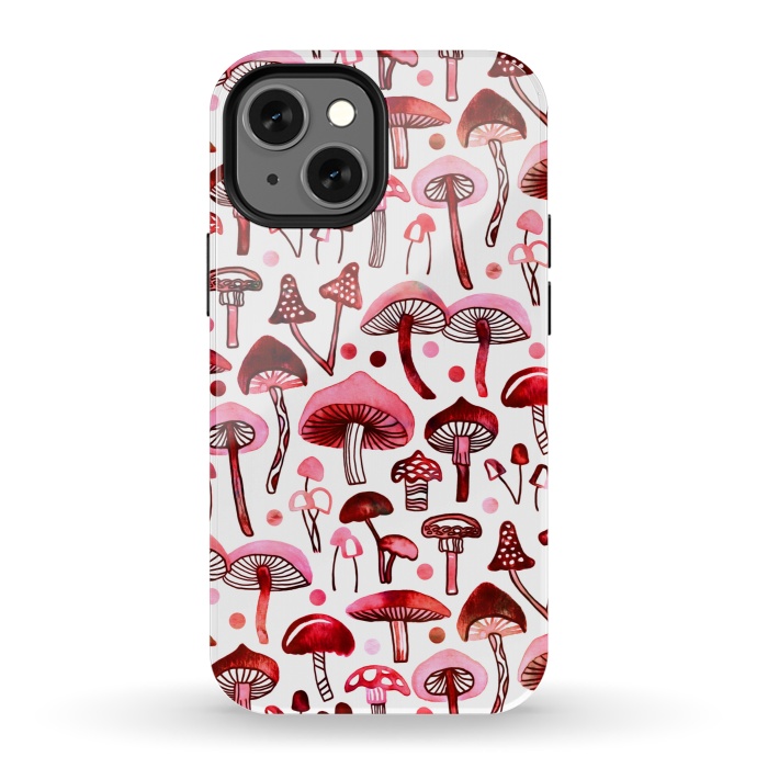 iPhone 13 mini StrongFit Pink Mushrooms  by Tigatiga