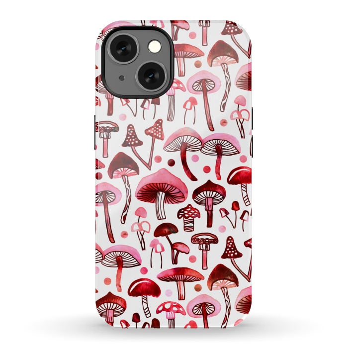 iPhone 13 StrongFit Pink Mushrooms  by Tigatiga