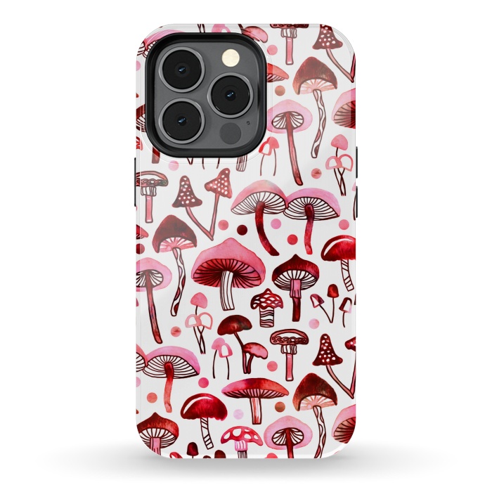 iPhone 13 pro StrongFit Pink Mushrooms  by Tigatiga
