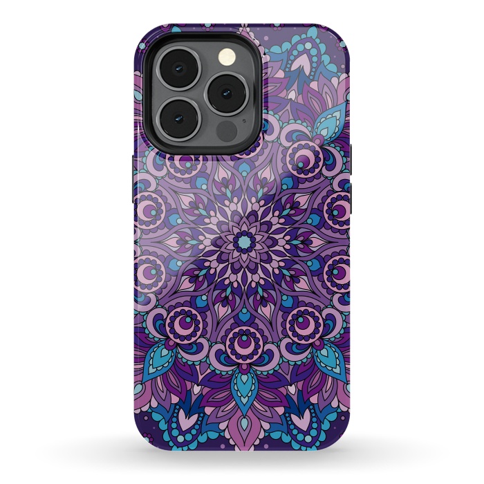 iPhone 13 pro StrongFit Purple Mandala 87 by ArtsCase
