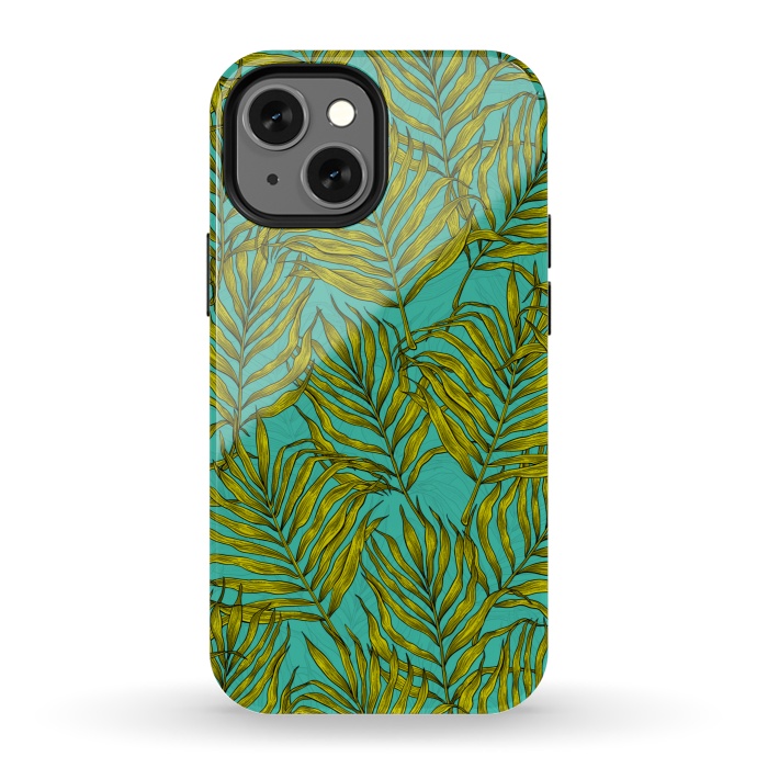 iPhone 13 mini StrongFit Palm leaves by Katerina Kirilova
