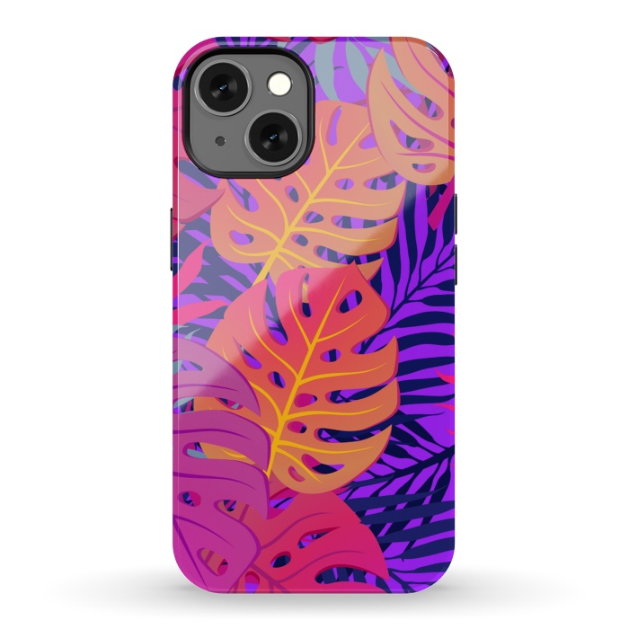 iPhone 13 StrongFit Palm Trees In Summer And Neon by ArtsCase