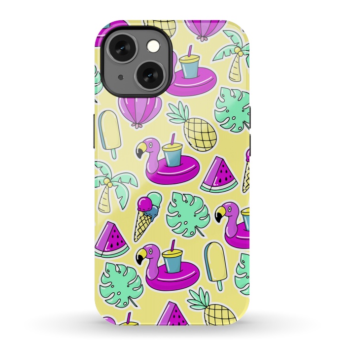 iPhone 13 StrongFit Summer And Flamingos In Color by ArtsCase