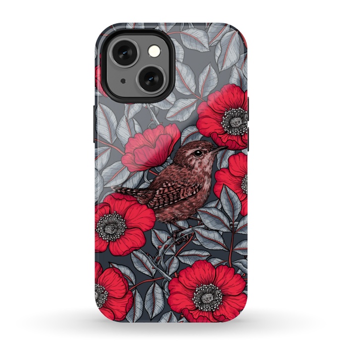 iPhone 13 mini StrongFit Wrens in the roses 2 by Katerina Kirilova