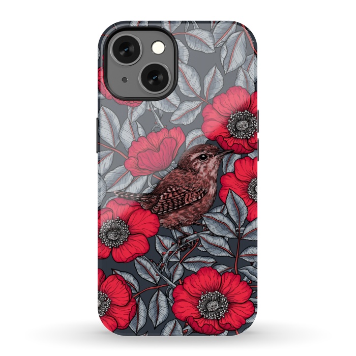 iPhone 13 StrongFit Wrens in the roses 2 by Katerina Kirilova