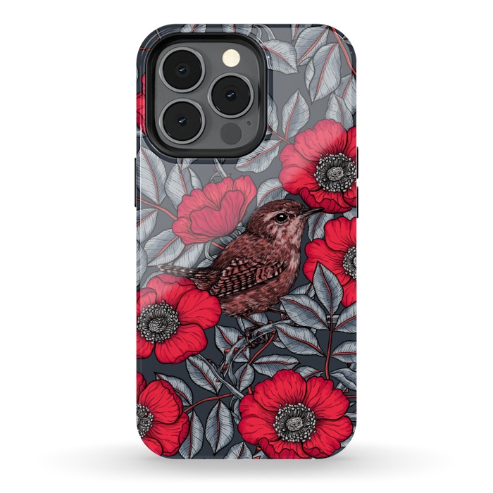 iPhone 13 pro StrongFit Wrens in the roses 2 by Katerina Kirilova