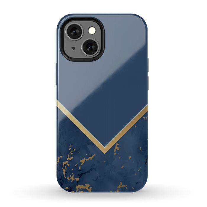 iPhone 13 mini StrongFit Blue Monochromatic On Marble by ArtsCase