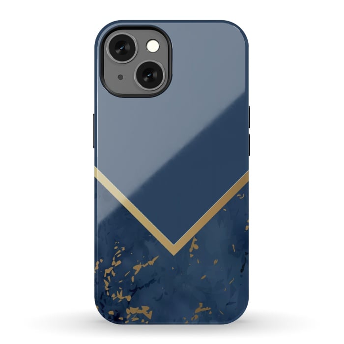 iPhone 13 StrongFit Blue Monochromatic On Marble by ArtsCase
