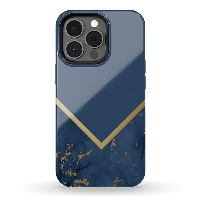 iPhone 13 pro StrongFit Blue Monochromatic On Marble by ArtsCase