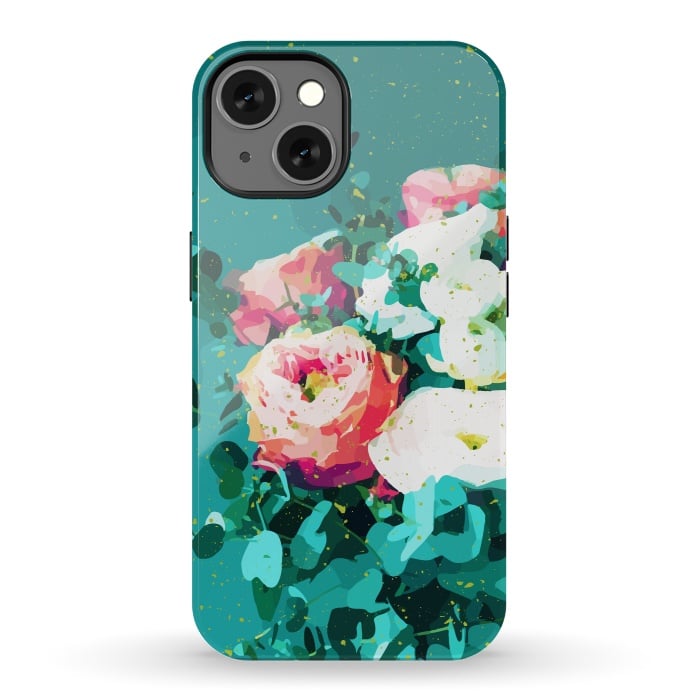 iPhone 13 StrongFit Floral & Confetti by Uma Prabhakar Gokhale