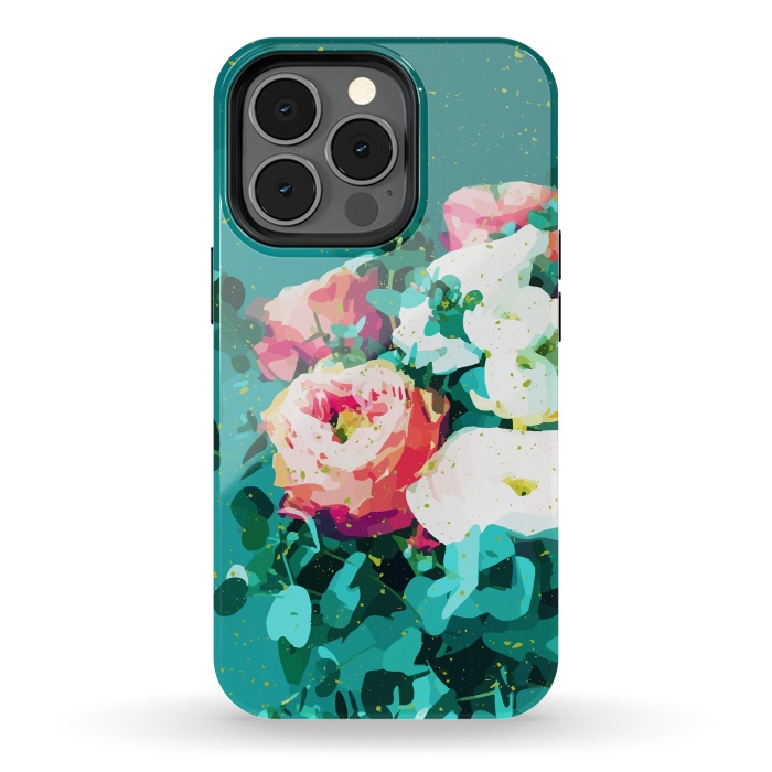 iPhone 13 pro StrongFit Floral & Confetti by Uma Prabhakar Gokhale