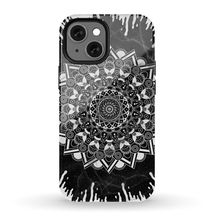 iPhone 13 mini StrongFit Balck and white mandala by Jms