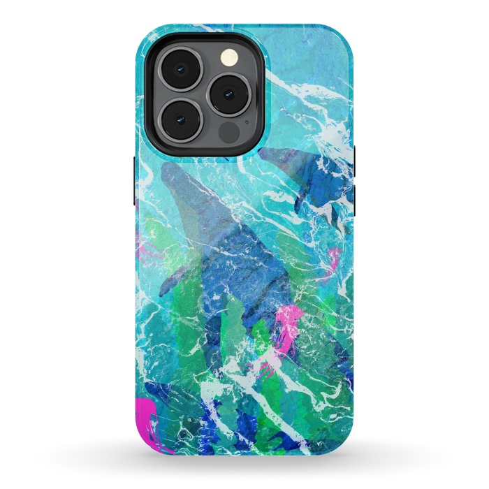 iPhone 13 pro StrongFit Ocean whales by Steve Wade (Swade)