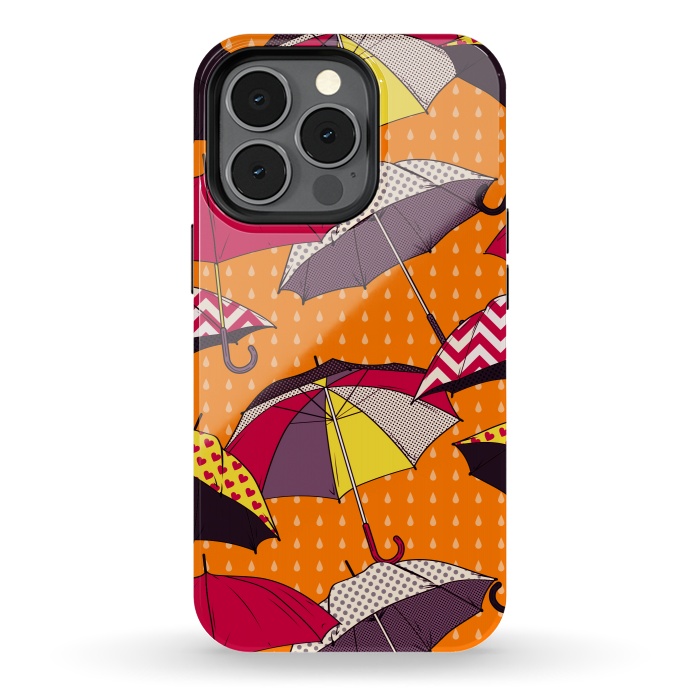 iPhone 13 pro StrongFit Beautiful Umbrellas For Autumn by ArtsCase