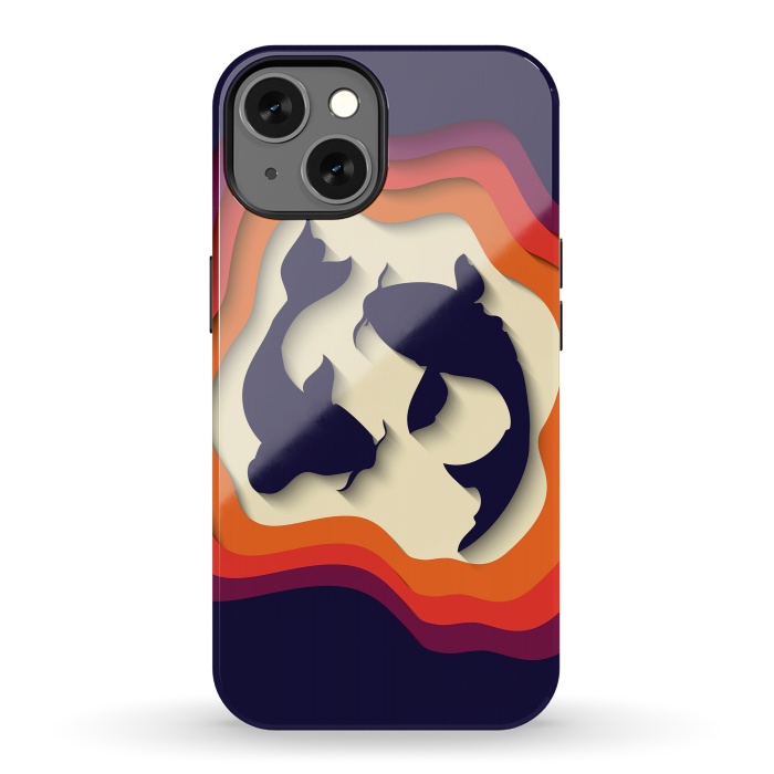 iPhone 13 StrongFit Paper Cutout Koi Fish 014 by Jelena Obradovic