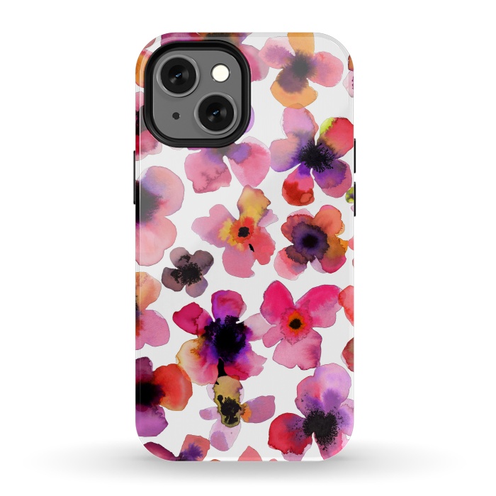iPhone 13 mini StrongFit Happy Sweet Vibrant Flowers by Ninola Design