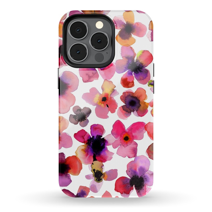 iPhone 13 pro StrongFit Happy Sweet Vibrant Flowers by Ninola Design