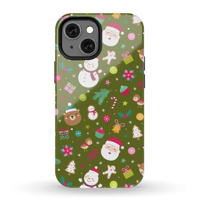 iPhone 13 mini StrongFit Snowflakes and St. Nicholas by ArtsCase