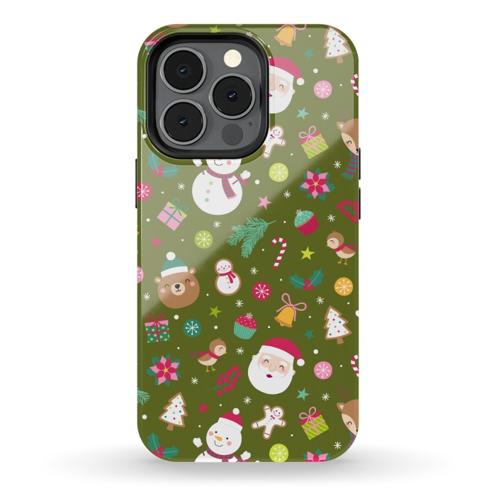 iPhone 13 pro StrongFit Snowflakes and St. Nicholas by ArtsCase