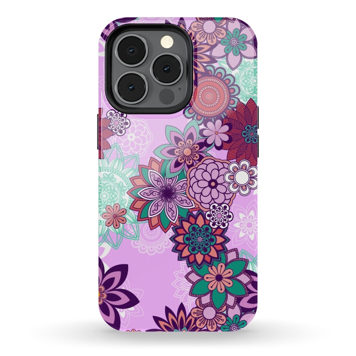 iPhone 13 pro StrongFit Variety Of Purple Mandalas by ArtsCase