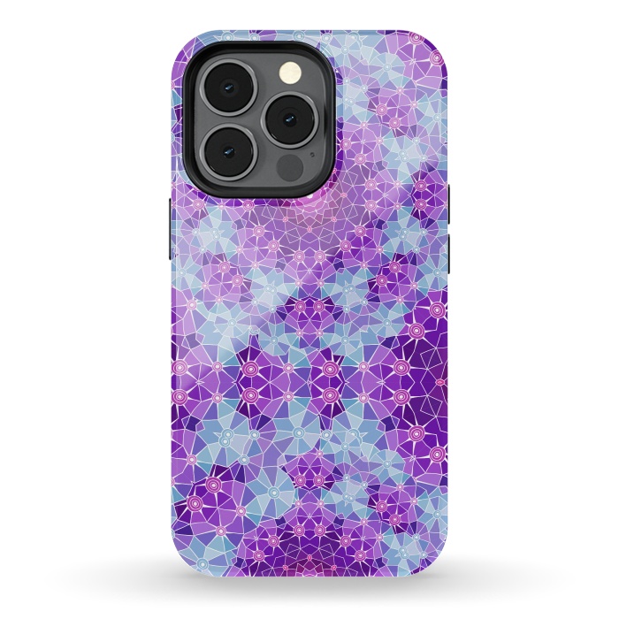 iPhone 13 pro StrongFit Purple Mandala Ocean by ArtsCase