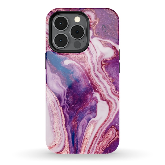 iPhone 13 pro StrongFit swirls of marble by ArtsCase