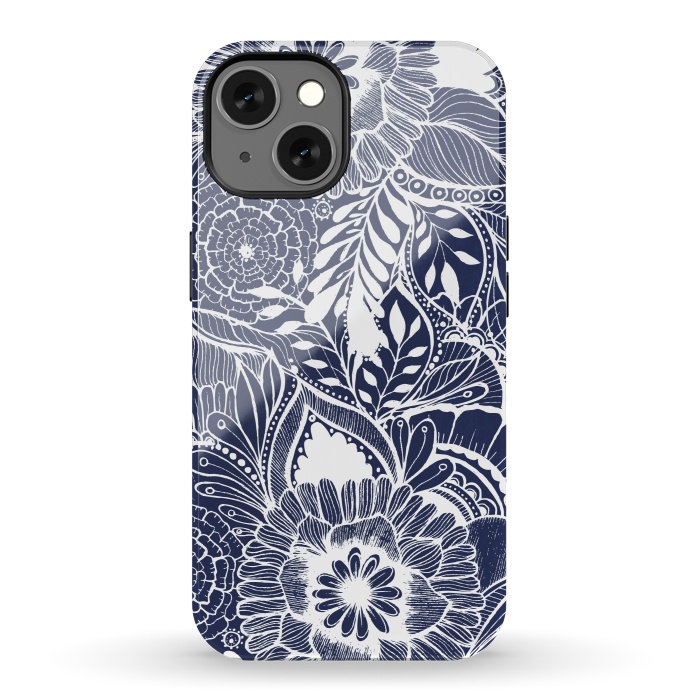 iPhone 13 StrongFit BlueFlorals by Rose Halsey
