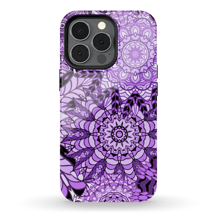 iPhone 13 pro StrongFit Rain Of Purple Mandalas by ArtsCase