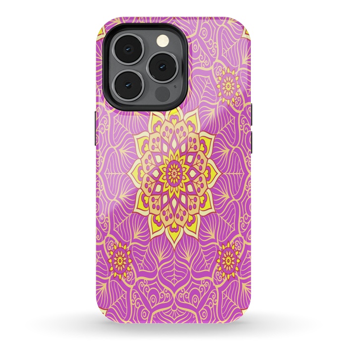 iPhone 13 pro StrongFit center of the universe in mandala by ArtsCase