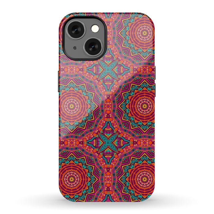 iPhone 13 StrongFit Mosaic mandalas with earth colors by ArtsCase