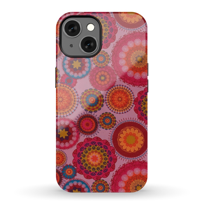 iPhone 13 StrongFit scattered mosaics in magenta by ArtsCase