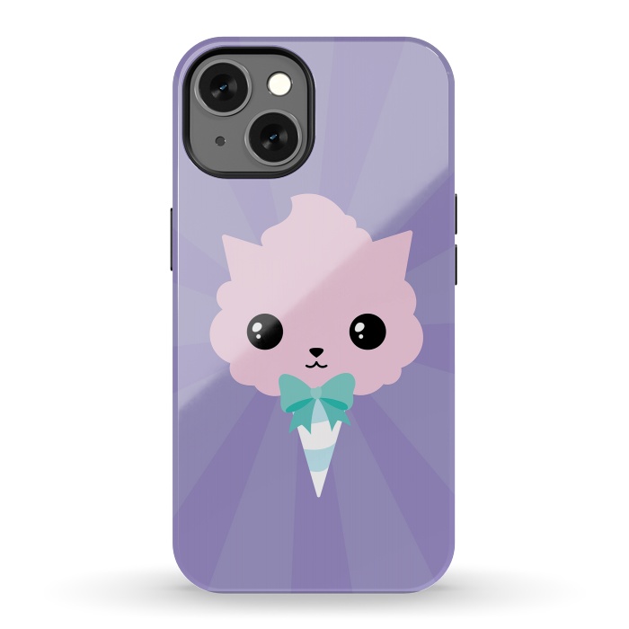 iPhone 13 StrongFit Cotton candy cat by Laura Nagel