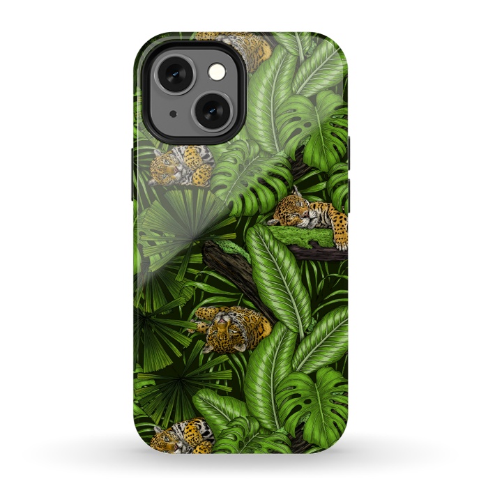iPhone 13 mini StrongFit Jungle kitties by Katerina Kirilova