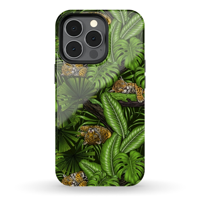 iPhone 13 pro StrongFit Jungle kitties by Katerina Kirilova