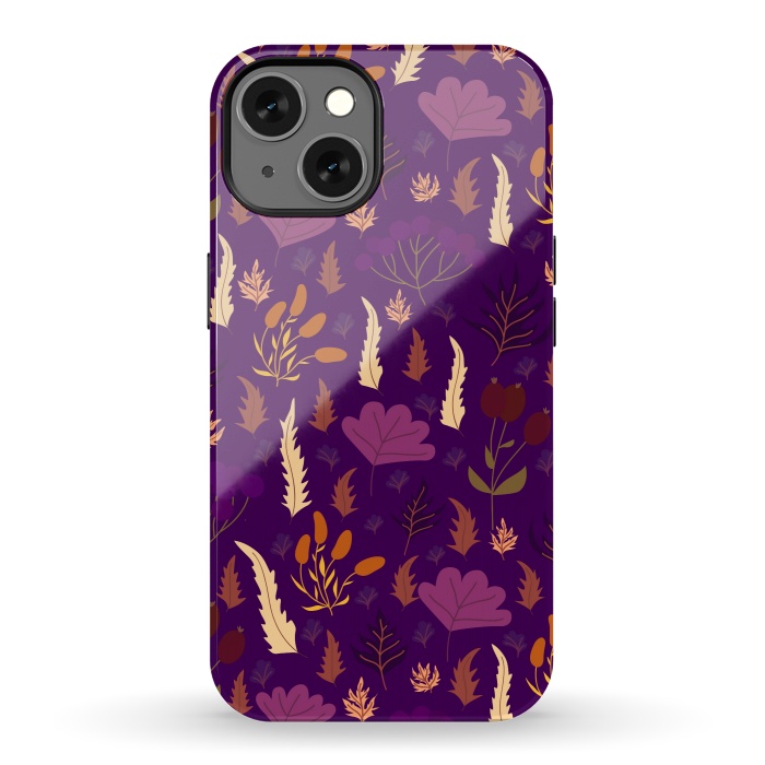 iPhone 13 StrongFit purple autumn flowers fall from the sky by ArtsCase