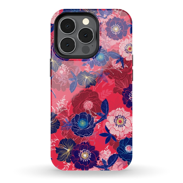 iPhone 13 pro StrongFit Country Flowers in Red Sky by ArtsCase