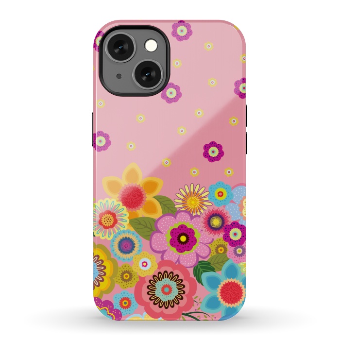 iPhone 13 StrongFit assorted spring flowers by ArtsCase