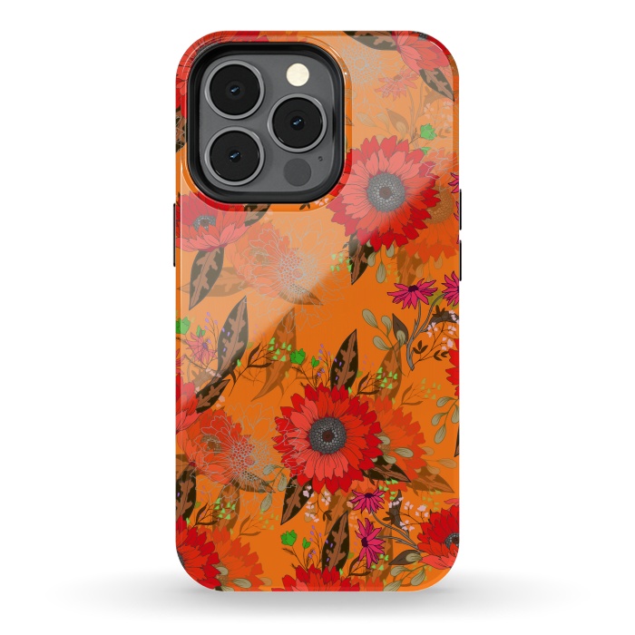 iPhone 13 pro StrongFit Sunflowers for October by ArtsCase