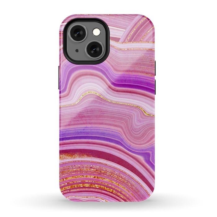 iPhone 13 mini StrongFit Marble Design fake stone textures, painted artificial marbled by ArtsCase