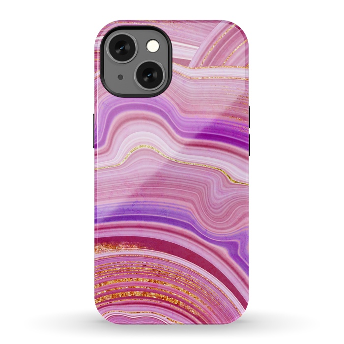 iPhone 13 StrongFit Marble Design fake stone textures, painted artificial marbled by ArtsCase